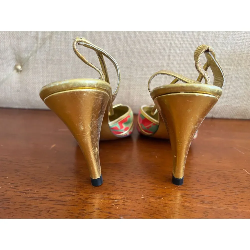 Valentino Garavani - Vintage Floral Rene Caovilla Heels, Size 39 EU (9 US)